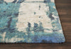 Nourison Abstract Shag ABS01 Blue Area Rug Detail Image