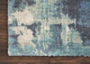 Nourison Abstract Shag ABS01 Blue Area Rug Corner Image