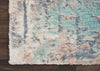 Nourison Abstract Shag ABS02 Slate Blue Area Rug Corner Image