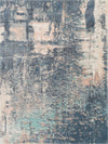 Nourison Abstract Shag ABS02 Slate Blue Area Rug 7' 6'' X 9' 6''