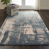 Nourison Abstract Shag ABS02 Slate Blue Area Rug Room Image Feature