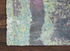 Nourison Abstract Shag ABS02 Teal Area Rug Corner Image