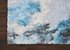 Nourison Abstract Shag ABS04 Blue Multicolor Area Rug Corner Image