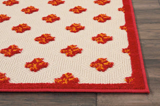 Nourison Aloha ALH02 Red Area Rug Detail Image