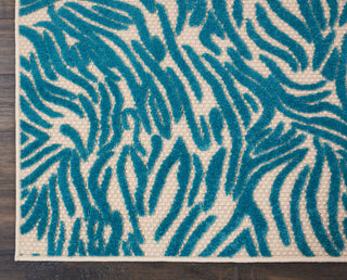 Nourison Aloha ALH04 Blue Area Rug Corner Image