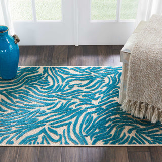 Nourison Aloha ALH04 Blue Area Rug Room Image Feature