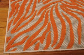 Nourison Aloha ALH04 Orange Area Rug Corner Image