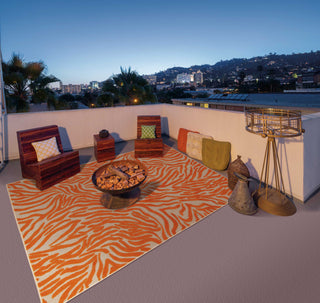 Nourison Aloha ALH04 Orange Area Rug Outdoor Image Feature