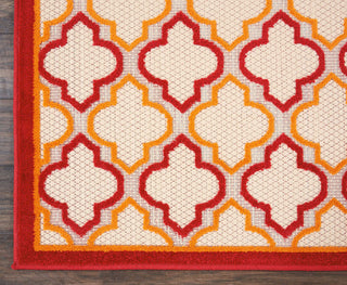 Nourison Aloha ALH06 Red Area Rug Corner Image