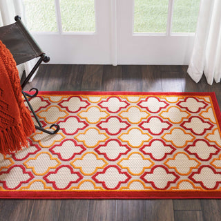 Nourison Aloha ALH06 Red Area Rug Room Image Feature