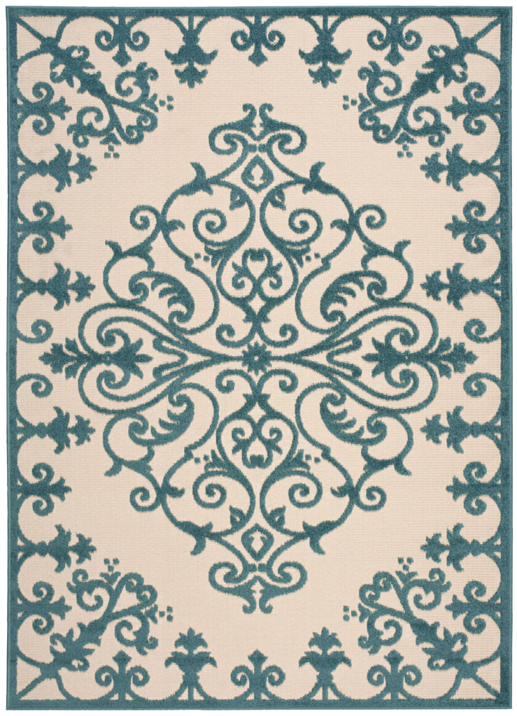 Nourison Aloha ALH12 Aqua Area Rug main image