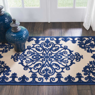 Nourison Aloha ALH12 Navy Area Rug Room Image Feature