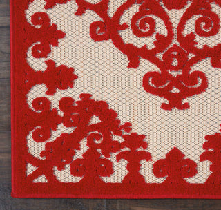 Nourison Aloha ALH12 Red Area Rug Corner Image