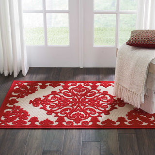 Nourison Aloha ALH12 Red Area Rug Room Image Feature