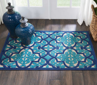 Nourison Aloha ALH14 Navy Area Rug Room Image