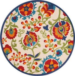 Nourison Aloha ALH17 Multicolor Area Rug 5'3'' X ROUND