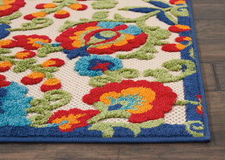 Nourison Aloha ALH17 Multicolor Area Rug Corner