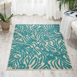 Nourison Aloha ALH04 Blue Area Rug Room Image