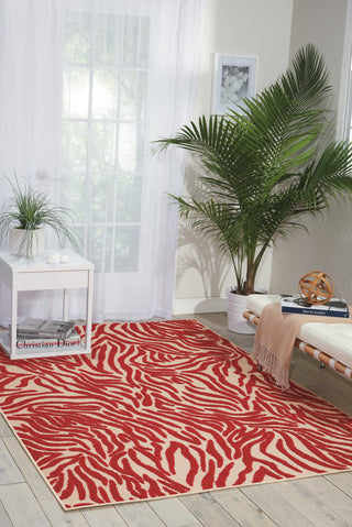 Nourison Aloha ALH04 Red Area Rug Room Image