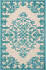 Nourison Aloha ALH12 Aqua Area Rug 