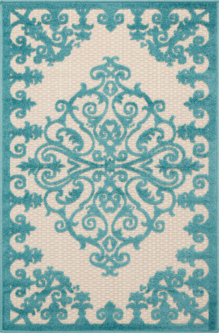 Nourison Aloha ALH12 Aqua Area Rug 