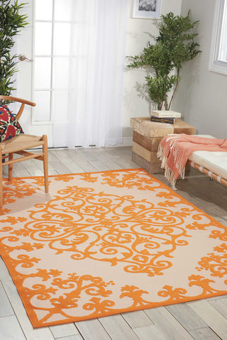 Nourison Aloha ALH12 Orange Area Rug Room Image Feature