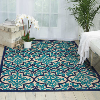 Nourison Aloha ALH14 Navy Area Rug Room Image Feature