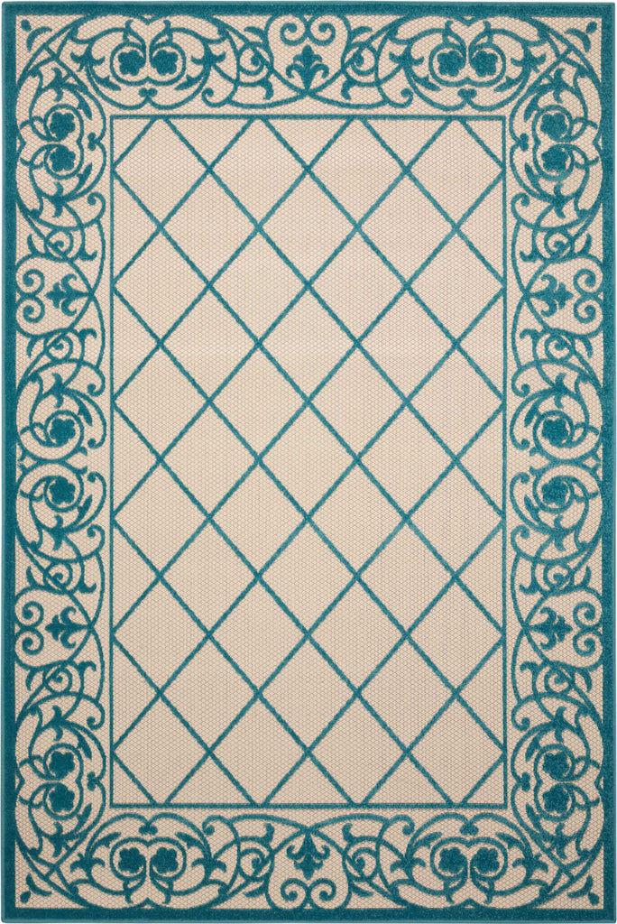 Nourison Aloha ALH16 Aqua Area Rug main image