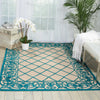 Nourison Aloha ALH16 Aqua Area Rug Room Image Feature