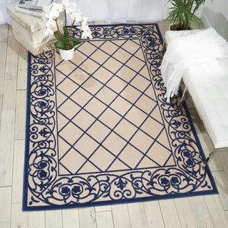 Nourison Aloha ALH16 Navy Area Rug Room Image