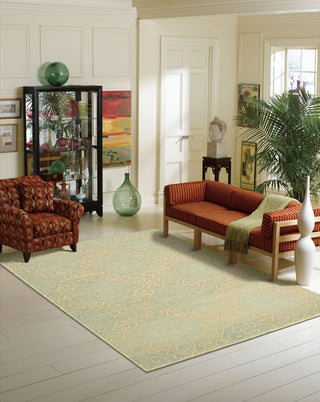 Nourison Ambrose AMB01 Light Green Area Rug 6' X 8' Living Space Shot Feature