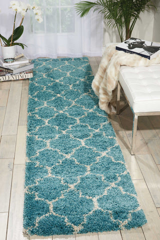Nourison Amore AMOR2 Aqua Area Rug Room Scene 6