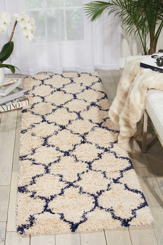 Nourison Amore AMOR2 Ivory Blue Area Rug Room Scene 3