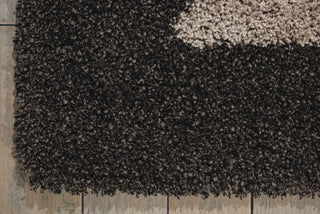 Nourison Amore AMOR5 Silver/Charcoal Area Rug Corner Image