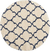 Nourison Amore AMOR2 Ivory Blue Area Rug Round