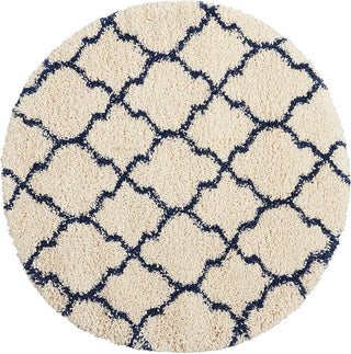 Nourison Amore AMOR2 Ivory Blue Area Rug Round
