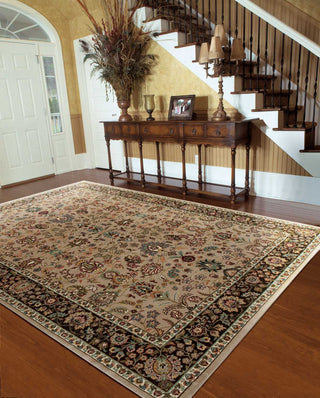 Nourison Antiquities ANT04 Royal Countryside Cream Area Rug by Kathy Ireland 6' X 8' Hall Shot Feature