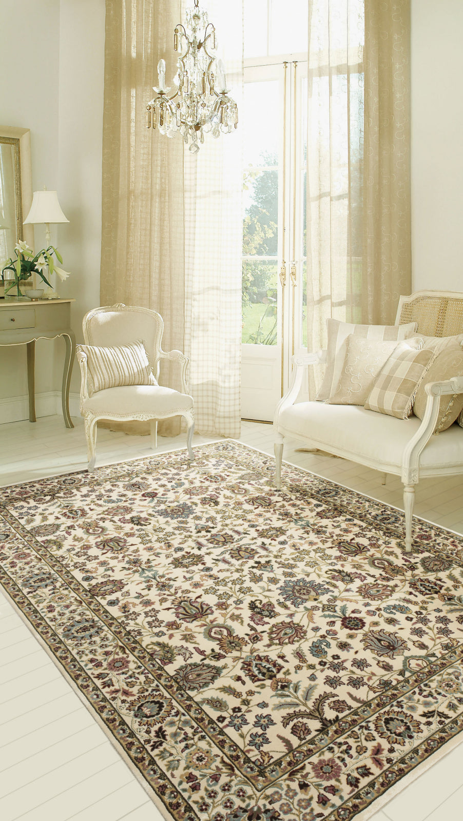 Ant Rug Nourison Antiquities ANT04 Royal Countryside Ivory Area Rug ...
