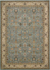 Nourison Antiquities ANT04 Royal Countryside Slate Blue Area Rug by Kathy Ireland 8' X 11' Us Shot