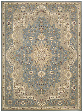 Nourison Antiquities ANT06 Imperial Garden Slate Blue Area Rug by Kathy Ireland 8' X 11'