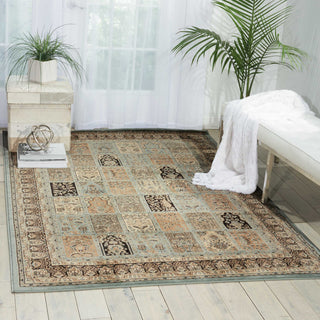 Nourison Ararat ARA01 Blue Area Rug Room Image Feature