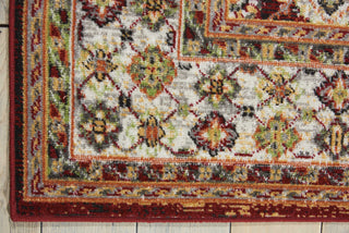 Nourison Aria AR002 Red Area Rug Corner Image