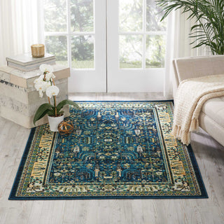 Nourison Aria AR003 Teal Area Rug Room Image Feature