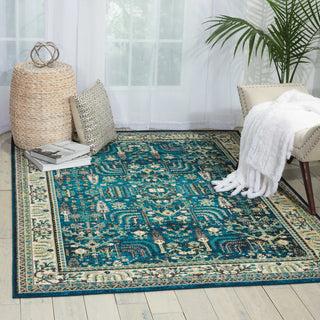 Nourison Aria AR003 Teal Area Rug Room Image Feature