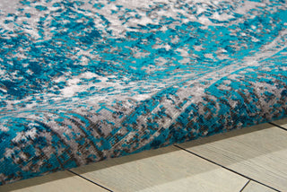 Nourison Aria AR005 Teal Area Rug Detail Image