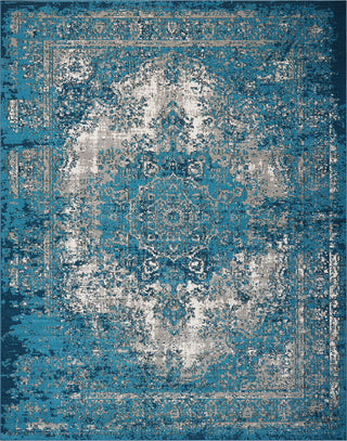 Nourison Aria AR005 Teal Area Rug 7'10'' X 10'