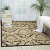 Nourison Aristo ARS05 Black Beige Area Rug Room Image Feature