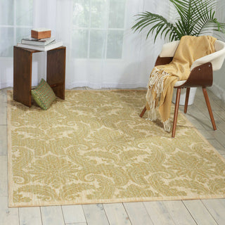 Nourison Aristo ARS05 Khaki Area Rug Room Image Feature