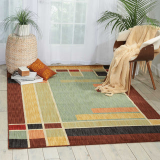 Nourison Aristo ARS06 Multicolor Area Rug Room Image Feature