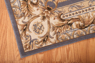 Nourison Ashton House AS03 Blue Area Rug Corner Image